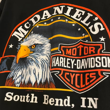 80s　HARLEY-DAVIDSON　S/S Tシャツ　ハーレーT　USA製　Size XL　©1989　(S4909)