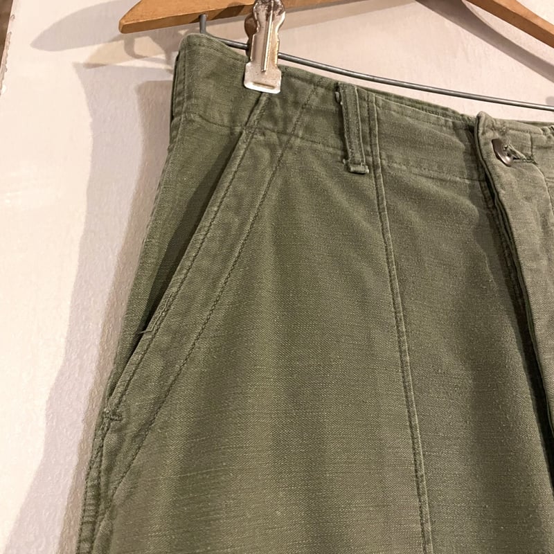 60s〜 US ARMY ベイカーパンツ 30×30 OG107 COTTON SATTEN