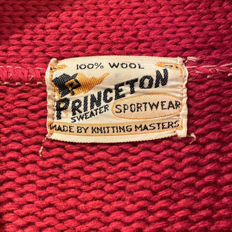PRINCETON 40s Vintage Lettered Cardigan ヴィンテージレ PRINCETON 40s Vintage Lettered Cardigan ヴィンテージレ
