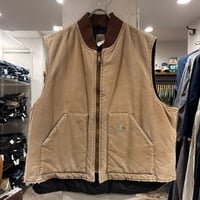 carhartt　ダックベスト　ブラウン　カーハート　フェード　ビッグサイズ　雰囲気系　(S5221)