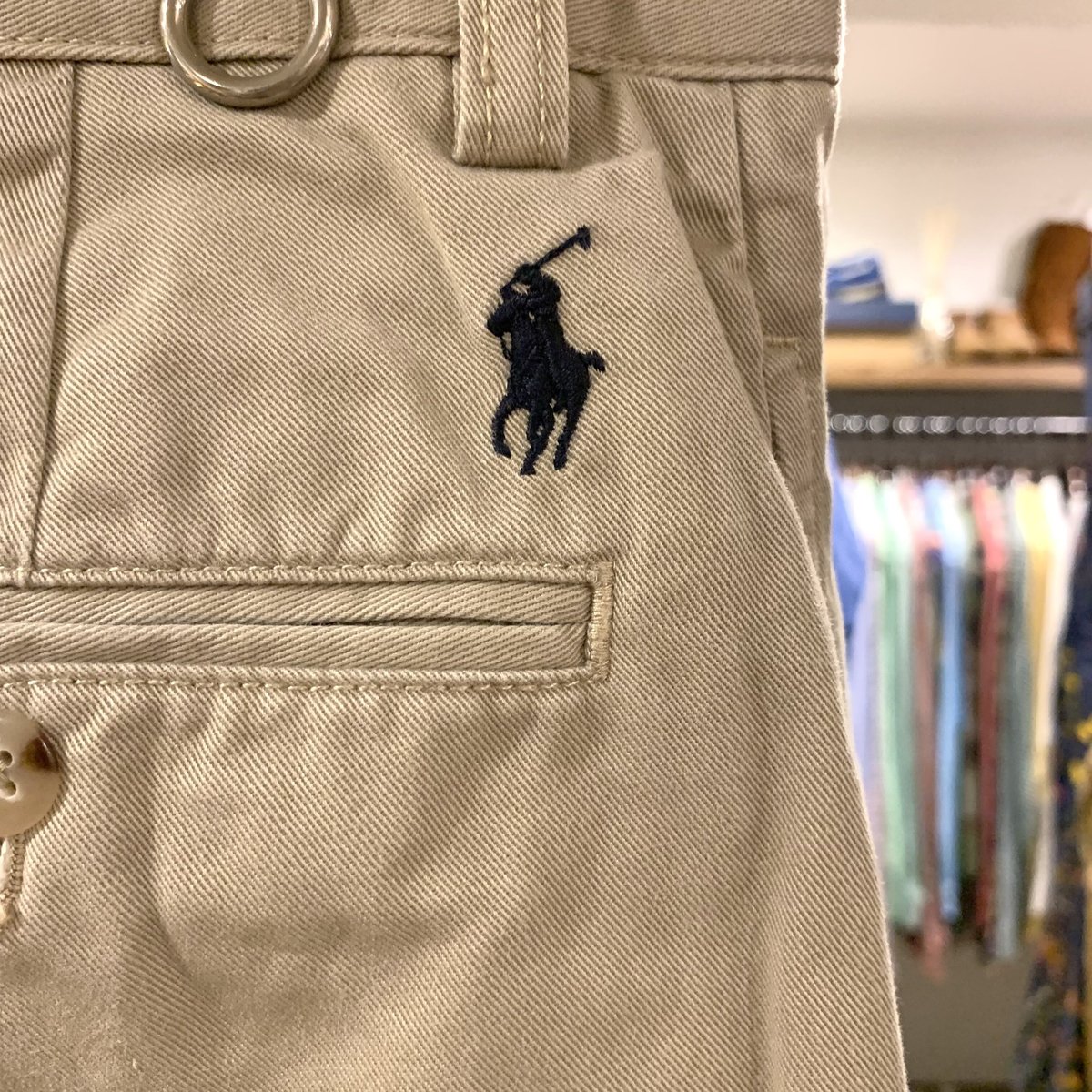 Polo by Ralph Lauren チノパン タック入り ポロチノ ベージュ Polo by Ralph Lauren チノパン タック入り ポロチノ ベージュ