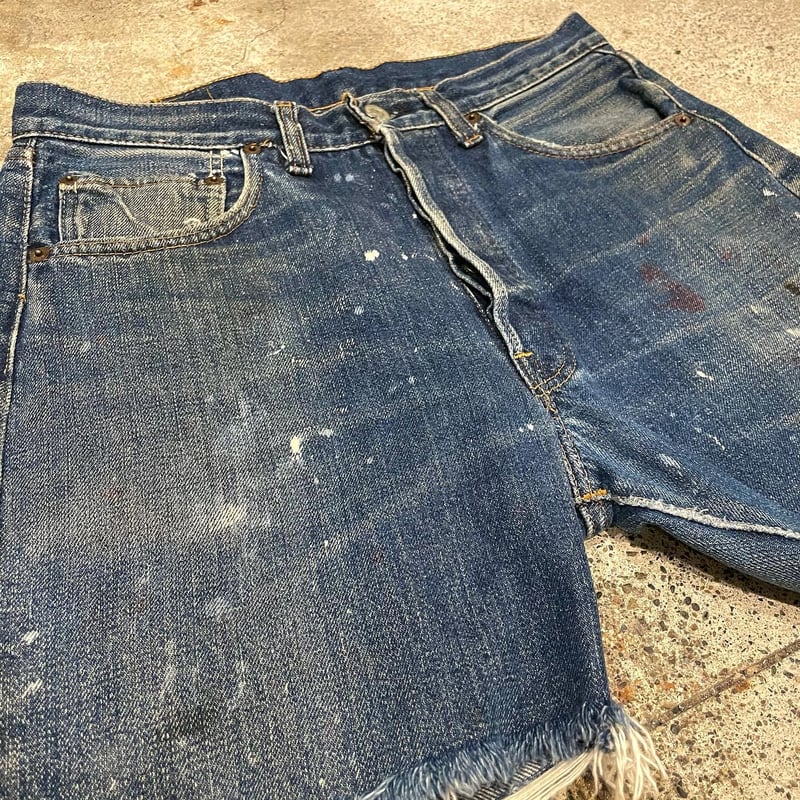 Levi's 501 66前期 カットオフデニム バックポケット裏シングル
