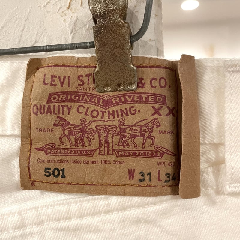 Levi's 501 90年代 リーバイス501 ホワイトデニムパンツ DEAD Levi's 501 90年代 リーバイス501 ホワイトデニムパンツ DEAD