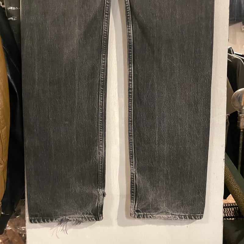90s Levi's 501 0660 後染め ブラックデニム パンツ 34×33½ USA製