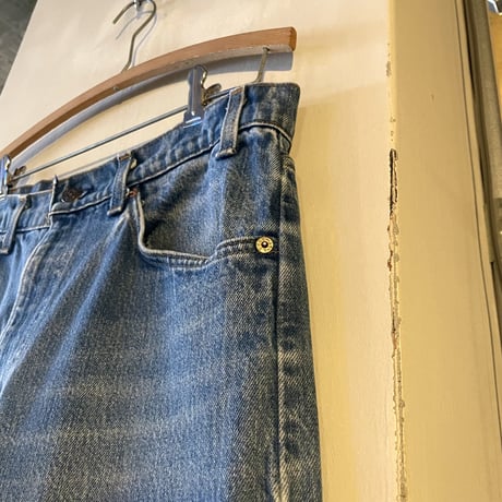 80s　Levi’s 20505 0217　デニムパンツ　34×34　USA製　裾チェーンステッチ　(S3624)