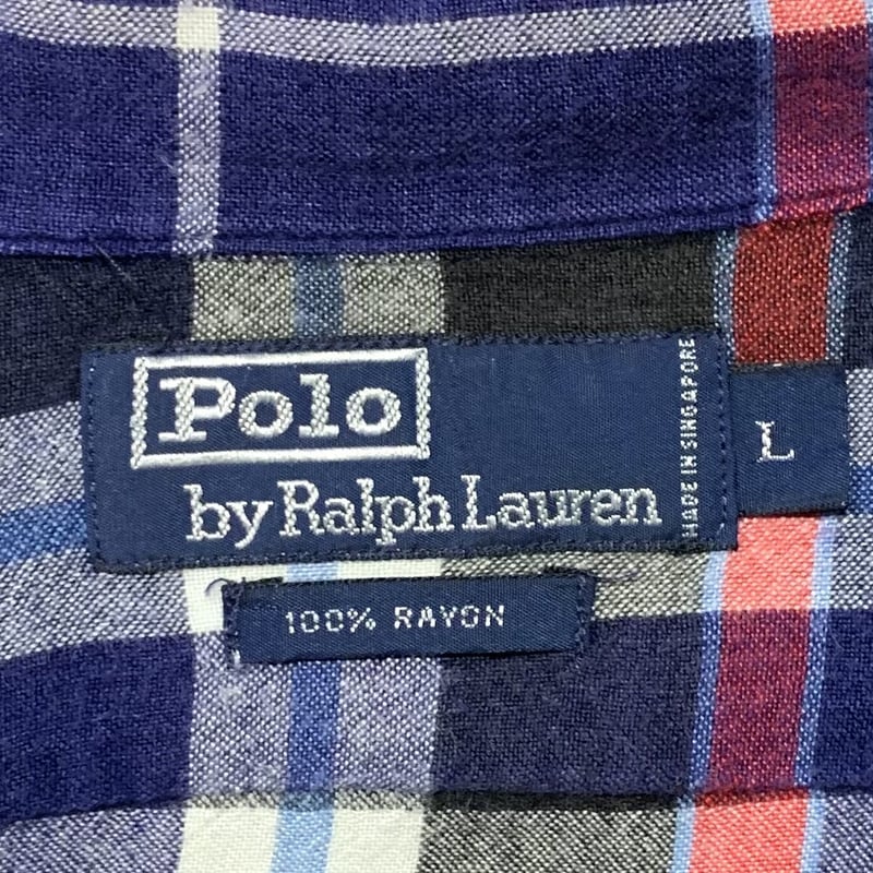 90s POLO by Ralph Lauren オープンカラー レーヨンシャツ ボックスシル...