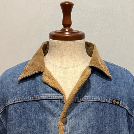 70s　Wrangler　ボア デニムジャケット　USA製　Size 42　ラングラー　雰囲気系　(S5330)