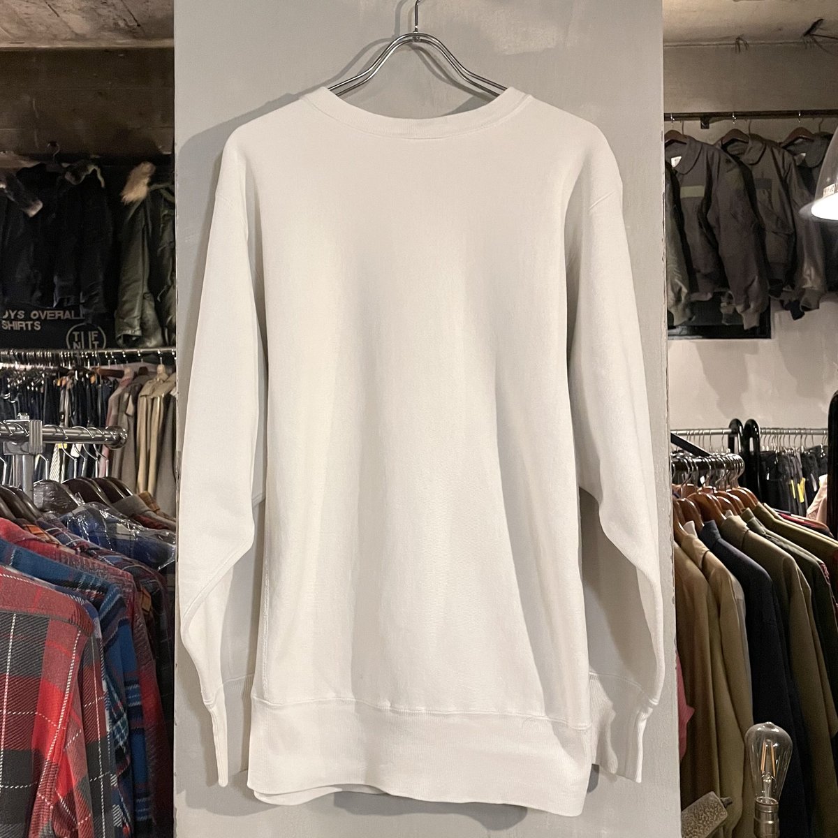 ばんちMICHIGAN チャンピオン　リバースウィーブ　トリコ　ケアタグ 80s Champion Reverse Weave リバースウィーブ MICHIGAN 白色