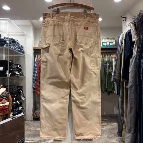 Dickies　ダック地　ペインターパンツ　ディッキーズ　ワークパンツ　ブラウン　雰囲気系　38×31 ½　(S5089)