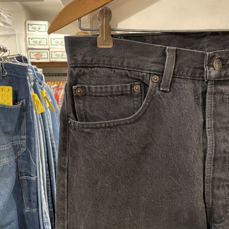 Levi's 501 90年代 後染めブラックデニム ボタン裏532 USA製 1992年 リ...
