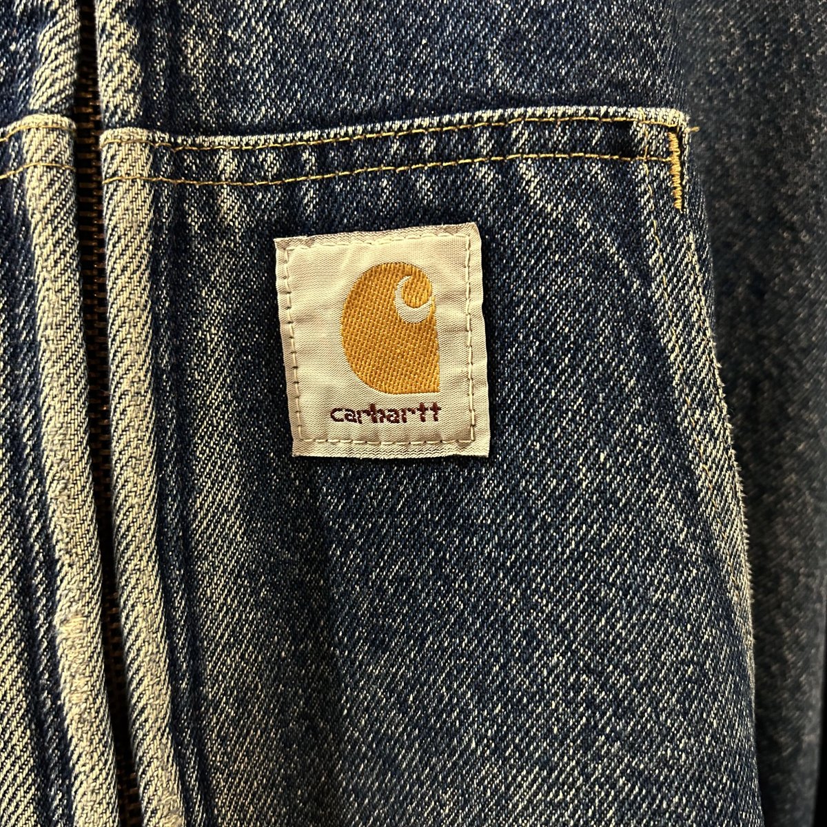 80s carhartt アクティブジャケット カーハート デニム地 80s carhartt アクティブジャケット カーハート デニム地