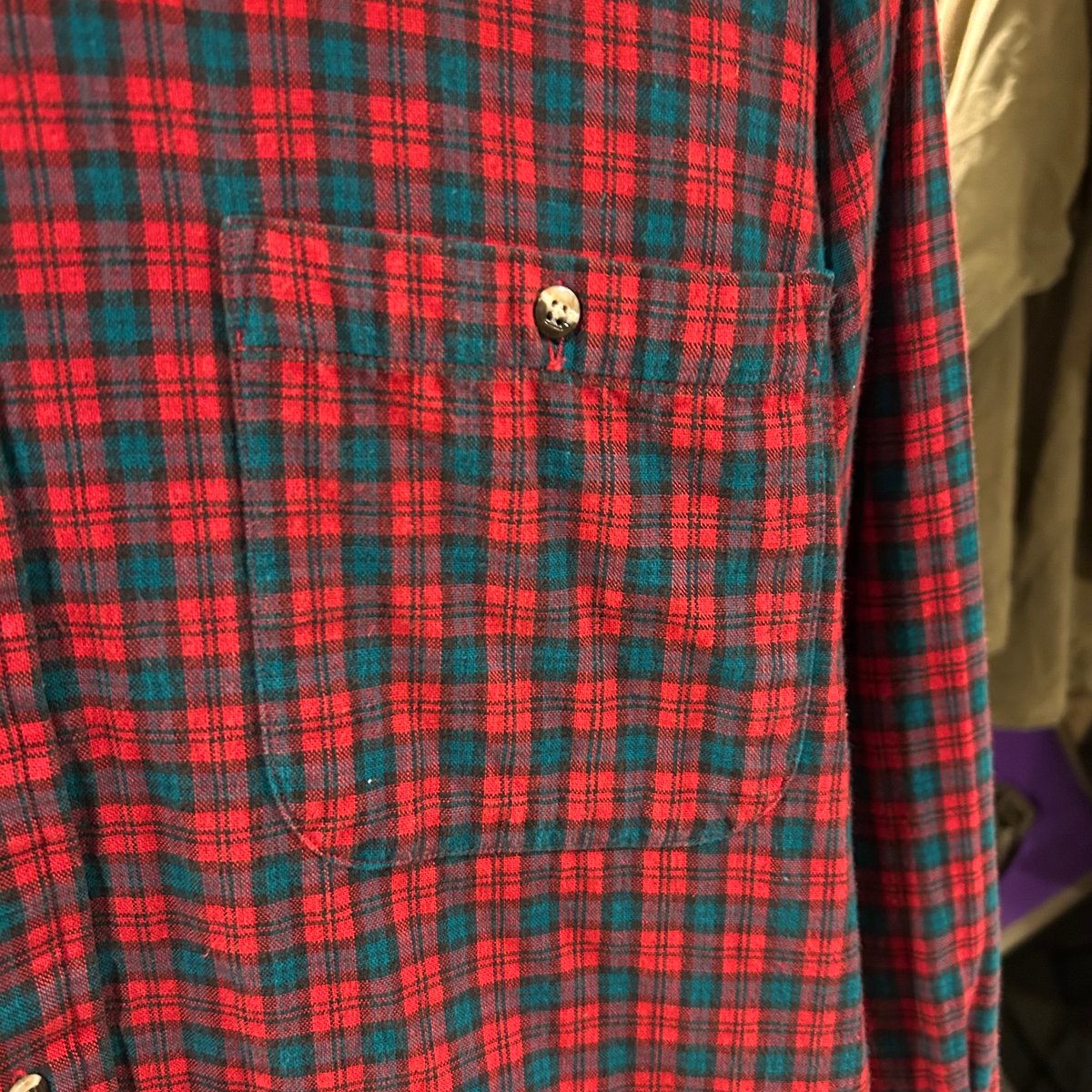 美品) LL Bean エルエルビーン アメリカ製 Lサイズ 薄手ネルシャツ 80s L.L.Bean L/Sネルシャツ エルエルビーン コットンシャツ USA