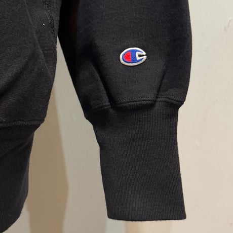 90s　Champion　リバースウィーブ　Reverse Weave　Size XXL　ブラック　企業モノ　刺繡タグ　チャンピオン　(S4945)