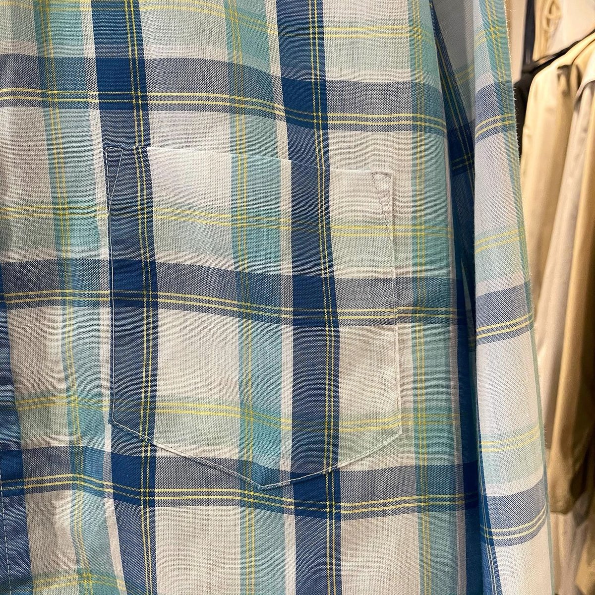 TOWN CRAFT ボタンダウンシャツ チェック柄 三点留めボタン