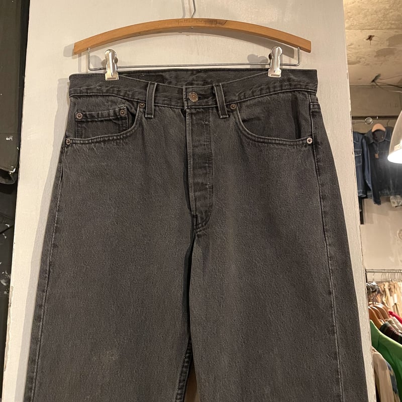 90s Levi's 501 0660 後染め ブラックデニム パンツ 32×33 USA製