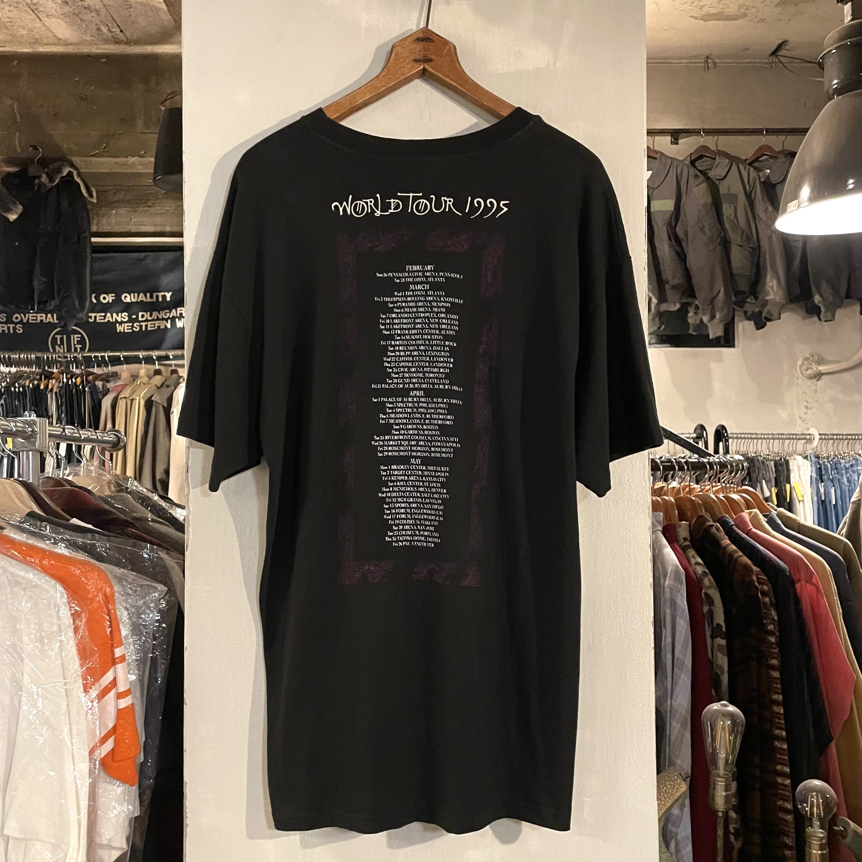 90s ツェッペリン ジミーペイジ Tシャツ スミクロ 両面 ボロ 襤褸 XL original