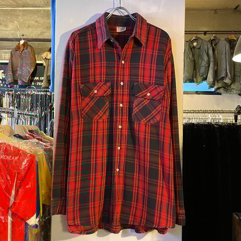 アメリカ製 80s FIVE BROTHER ファイブラ ネルシャツ 2XL 80s FIVE BROTHER L/S ネルシャツ USA製 Size 2XL ファイブブラ