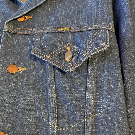 70s　Wrangler　デニムジャケット　USA製　Size 42　ラングラー　4th Type　(S4216)