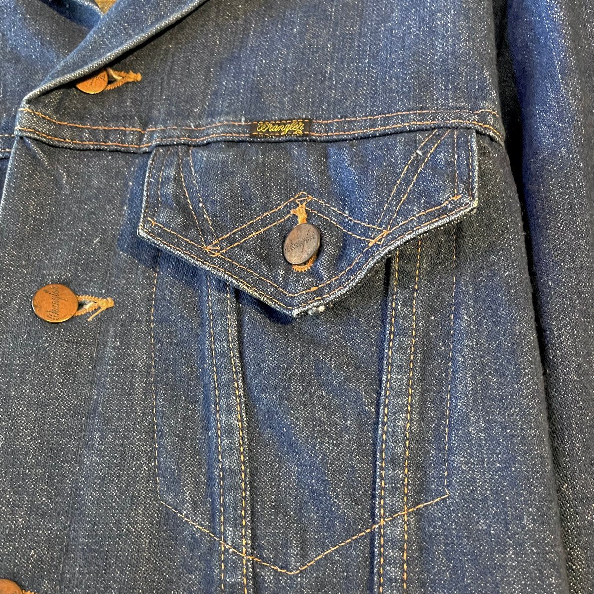 70s Wrangler デニムジャケット USA製 Size 42 ラングラー 4th Ty 70s Wrangler デニムジャケット USA製 Size 42 ラングラー 4th Ty