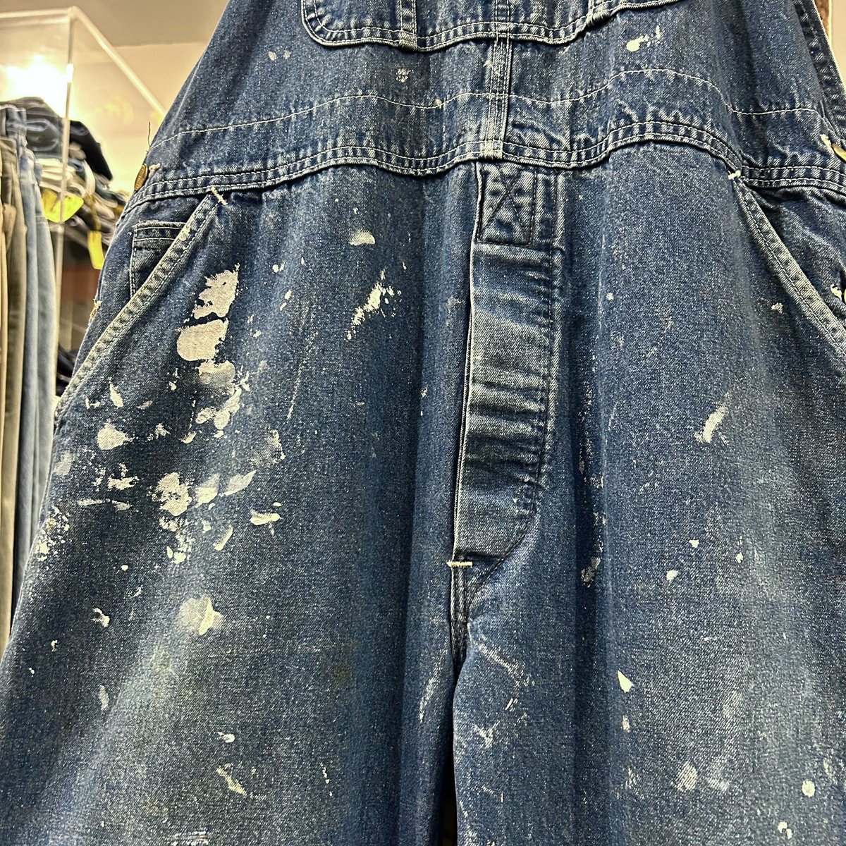 90s Carhartt デニムオーバーオール カーハート ペンキ飛び 90s Carhartt デニムオーバーオール カーハート ペンキ飛び
