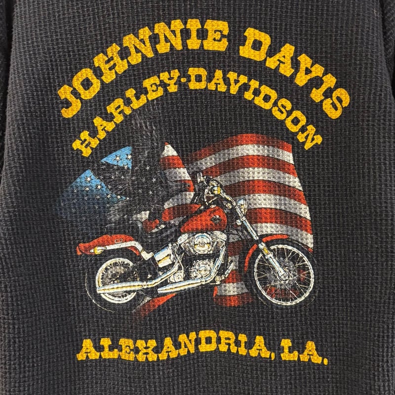 80s 3D EMBLEM HARLEY-DAVIDSON L/S サーマル USA製 ハーレ