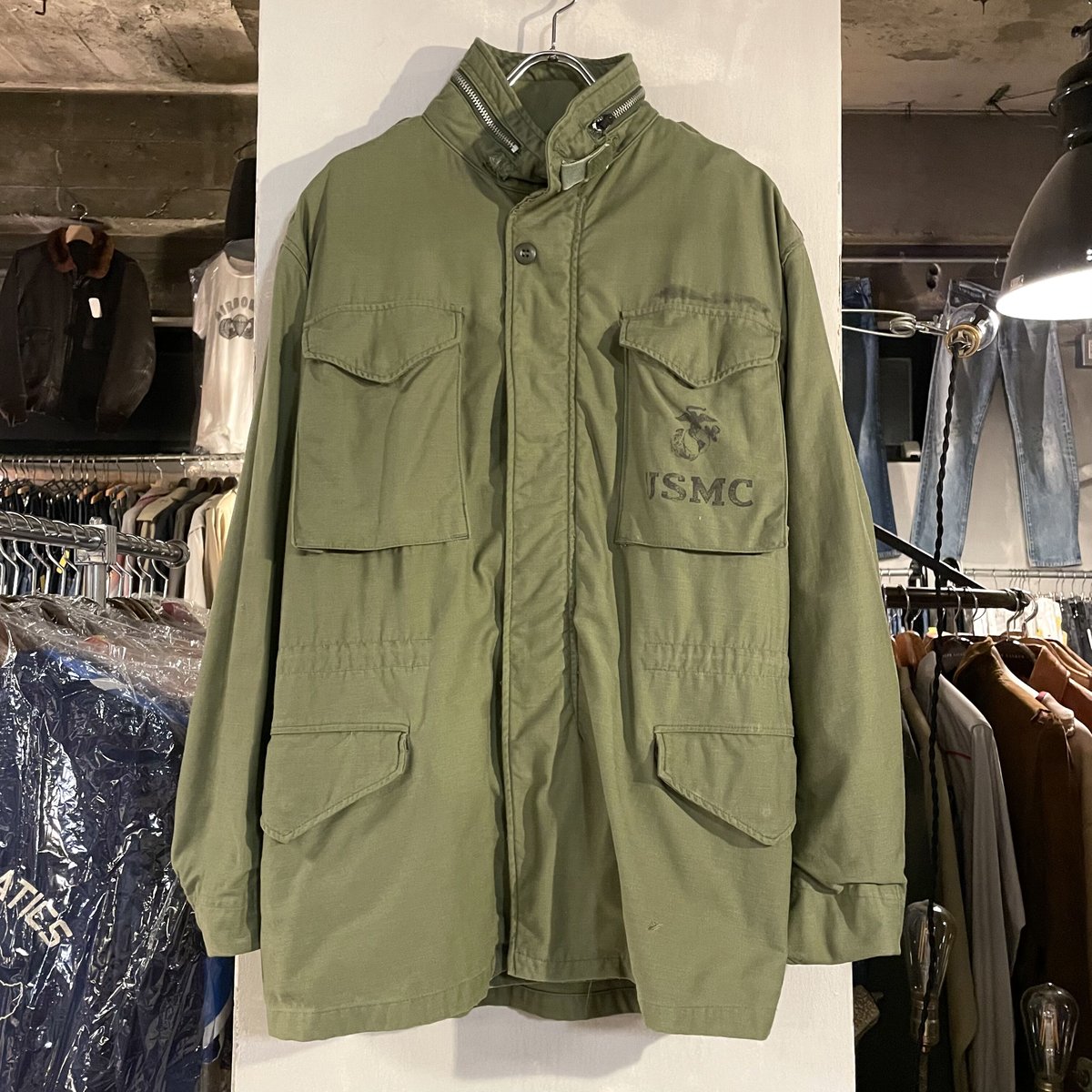 60s USMC M-65 Field Jacket 2ndタイプ アルミジップ フィールドジ...