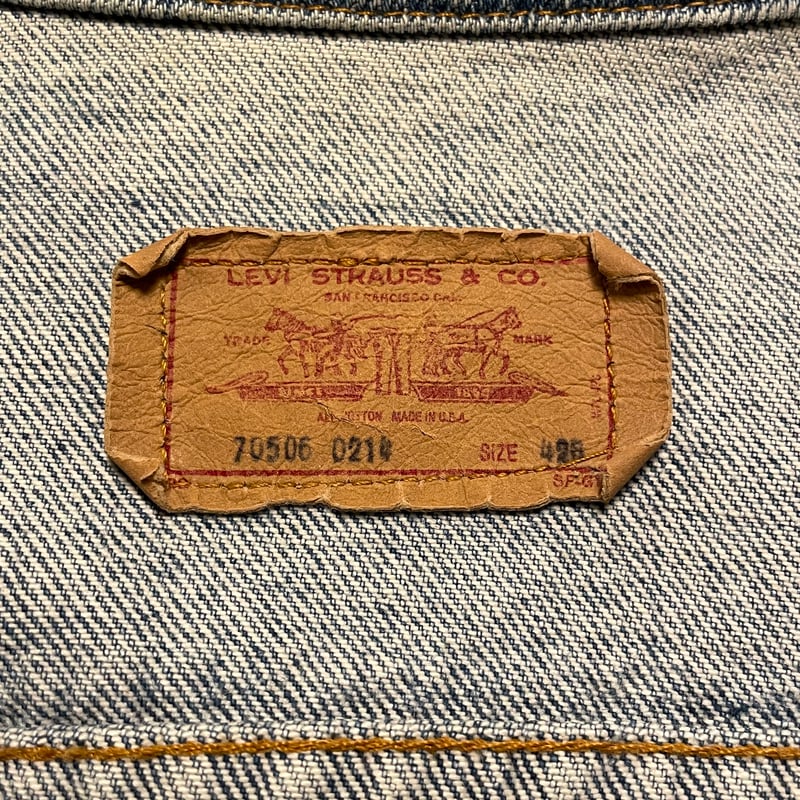 Levi's 70506 80s リーバイス USA製 ケアタグ　42ぐらい L 1980s-90s USA Levi's 70506 denim Jacket Blue Size42 – ataco