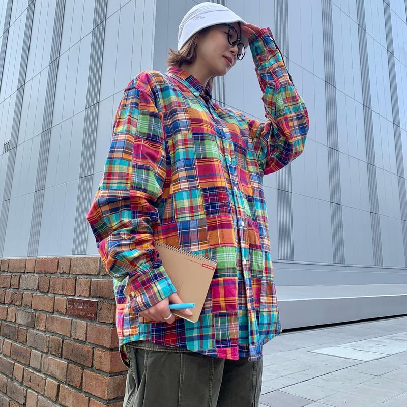 Brooks Brothers クレイジーマドラス パッチワークシャツ コットン