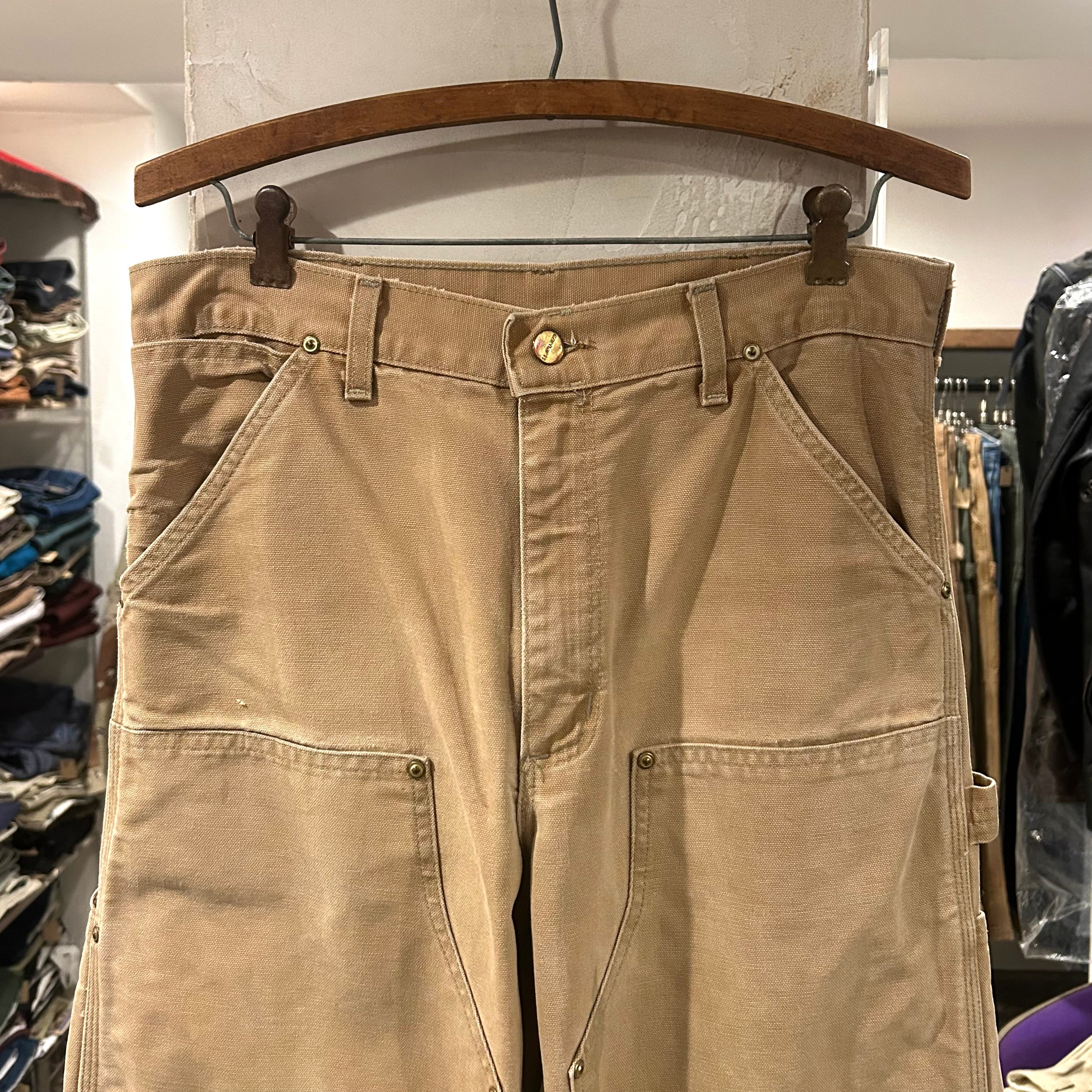 良フェードCarhartt ダブルニー ペインターパンツ w36l30 90s 90s carhartt ダック地 ペインターパンツ ダブルニー カーハート