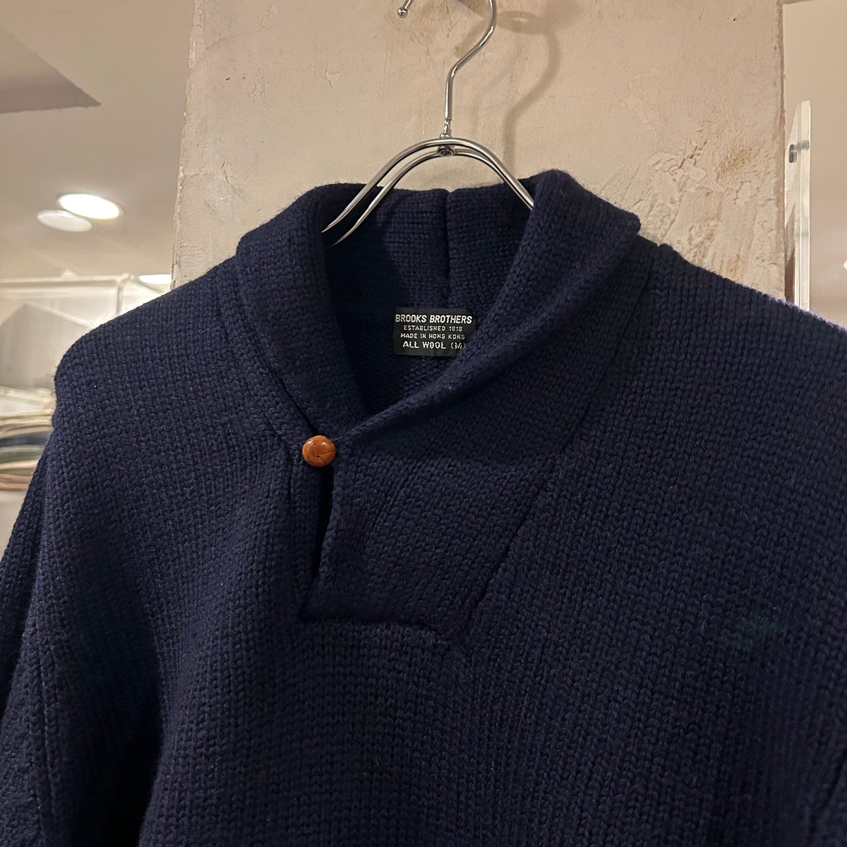 80s Brooks Brothers ショールカラーウールセーター ブルックス 80s Brooks Brothers ショールカラーウールセーター ブルックス