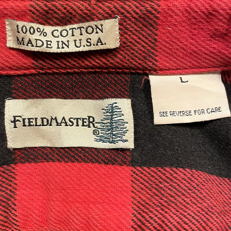 FIELD MASTER ネルシャツ USA製 コットンシャツ バッファローチェック 