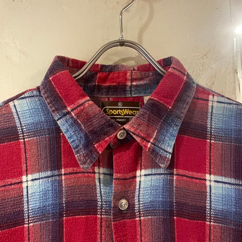 Sears Roebuck フランネルシャツ XL 90s 90s Sears Sports Wear L/S プリントネルシャツ Size XL コット