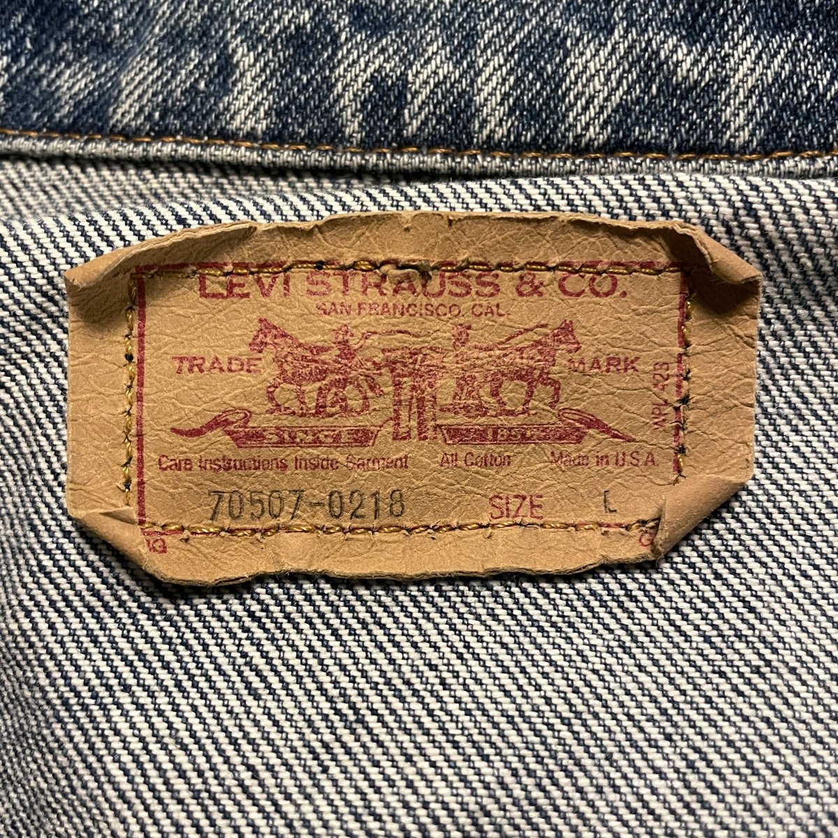 80s Levi's 70507-0218 デニムジャケット サイズL リーバイス 80s Levi's 70507-0218 デニムジャケット サイズL リーバイス