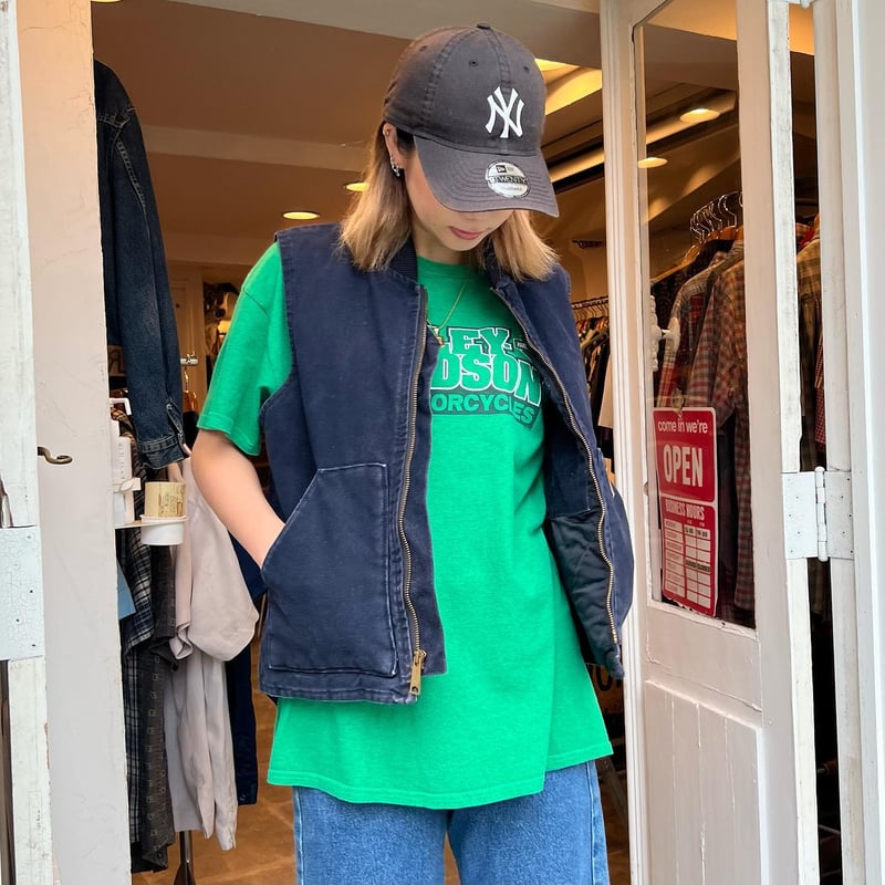 Carhartt ダック地ベスト キルティングライナー ネイビー Carhartt ダック地ベスト キルティングライナー ネイビー