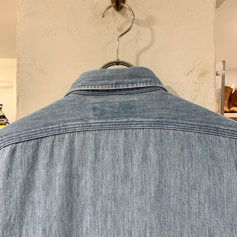 80s POLO RALPH LAUREN L/S デニムシャツ 白タグ ラルフローレン
