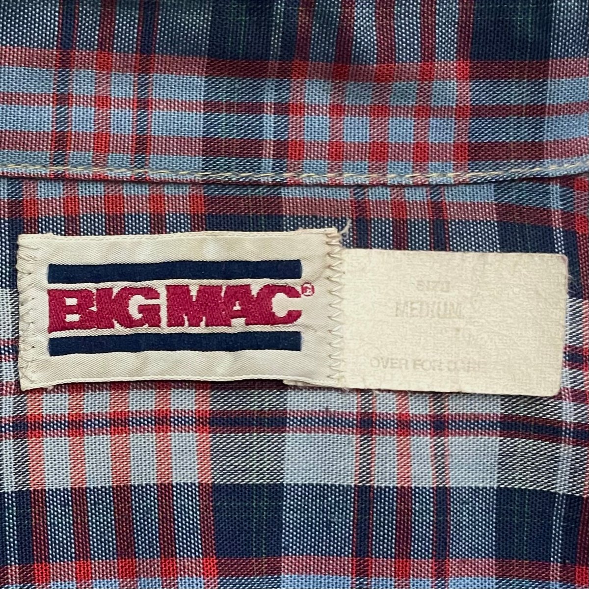 BIG MAC L/S シャツ Size M USA製 チェック柄 寒色系 ビッグマック (S