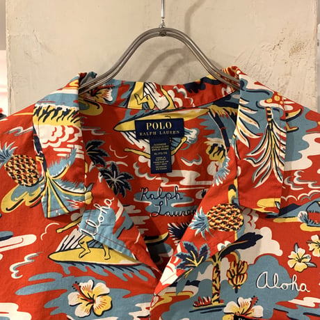 POLO RALPH LAUREN　S/Sアロハシャツ　ラルフローレン　オープンカラーシャツ　(S3713)