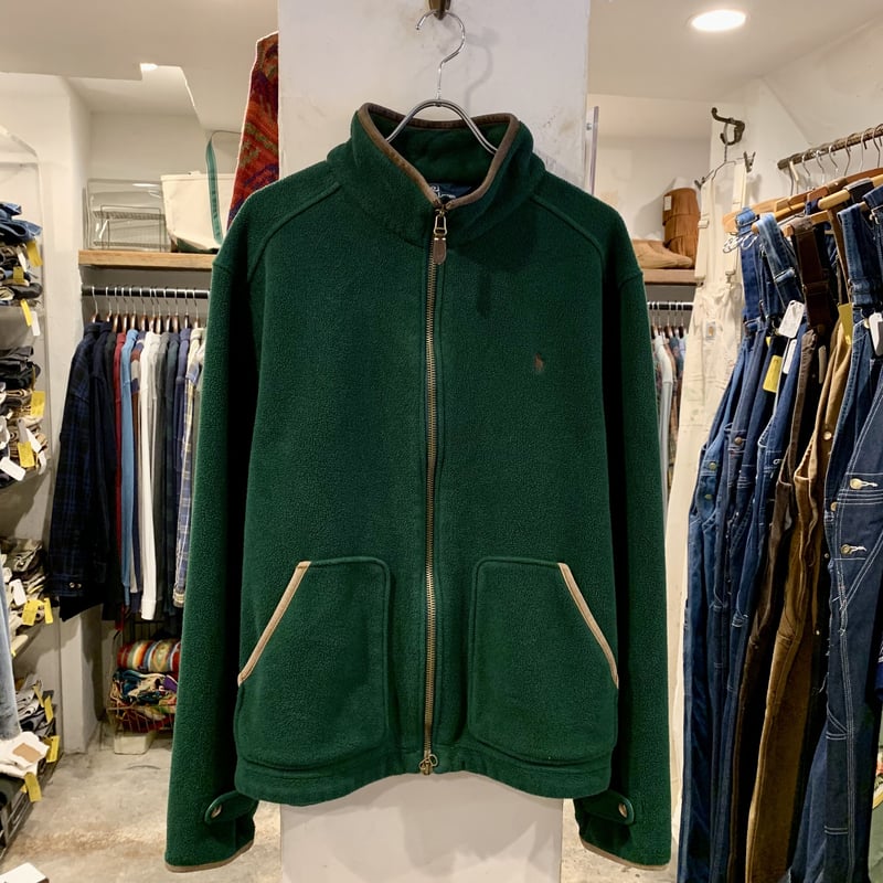 POLO by Ralph Lauren フリースジャケット レザーパイピング ラルフ