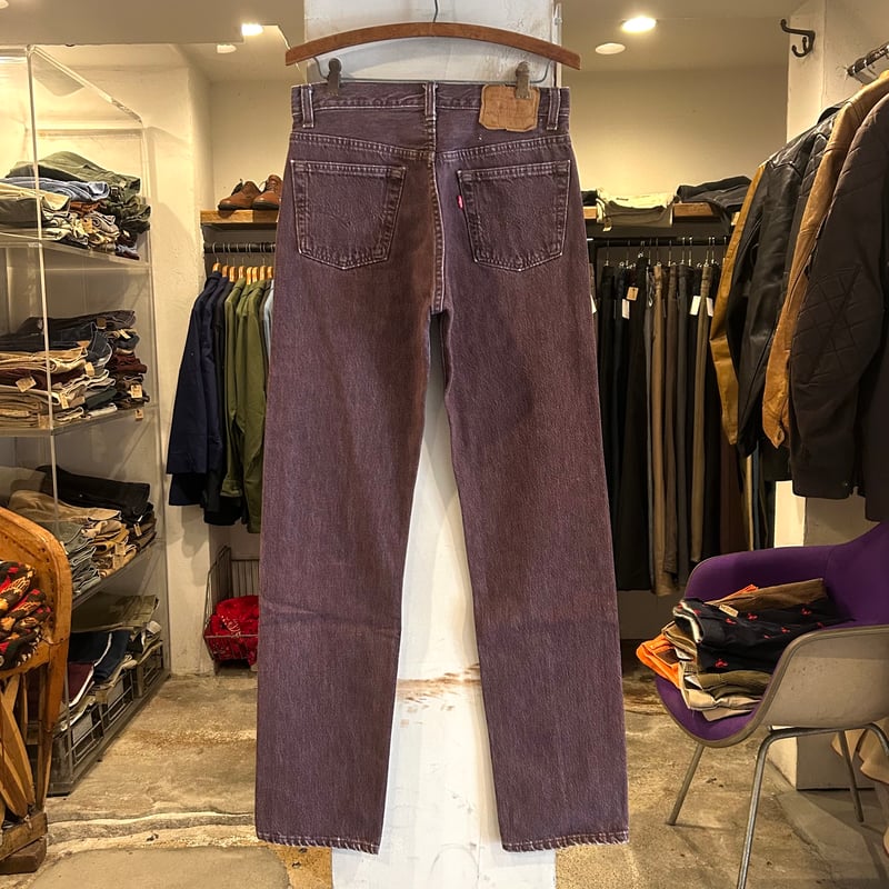 90s Levi's 501 0689 リーバイス 先染めカラーデニムパンツ 赤茶系 30×3