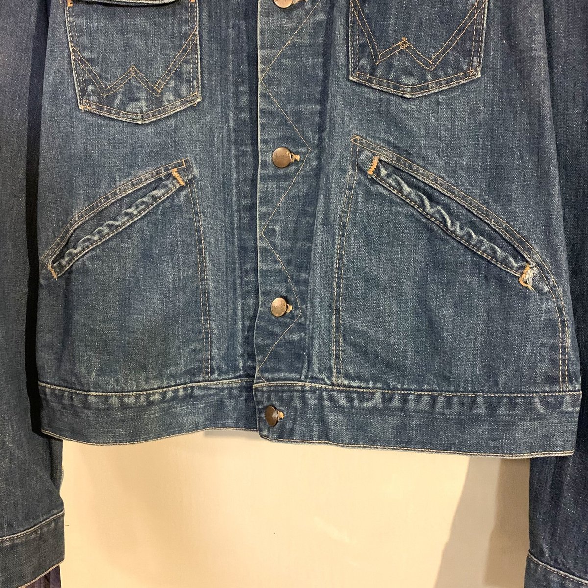 70s Wrangler ラングラー 124MJ デニムジャケット 黒タグ USA製 70s Wrangler ラングラー 124MJ デニムジャケット 黒タグ USA製