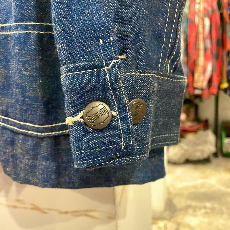 BIG SMITH 70s UNION MADE DEAD STOCK デニムカバーオール デ BIG SMITH 70s UNION MADE DEAD STOCK デニムカバーオール デ