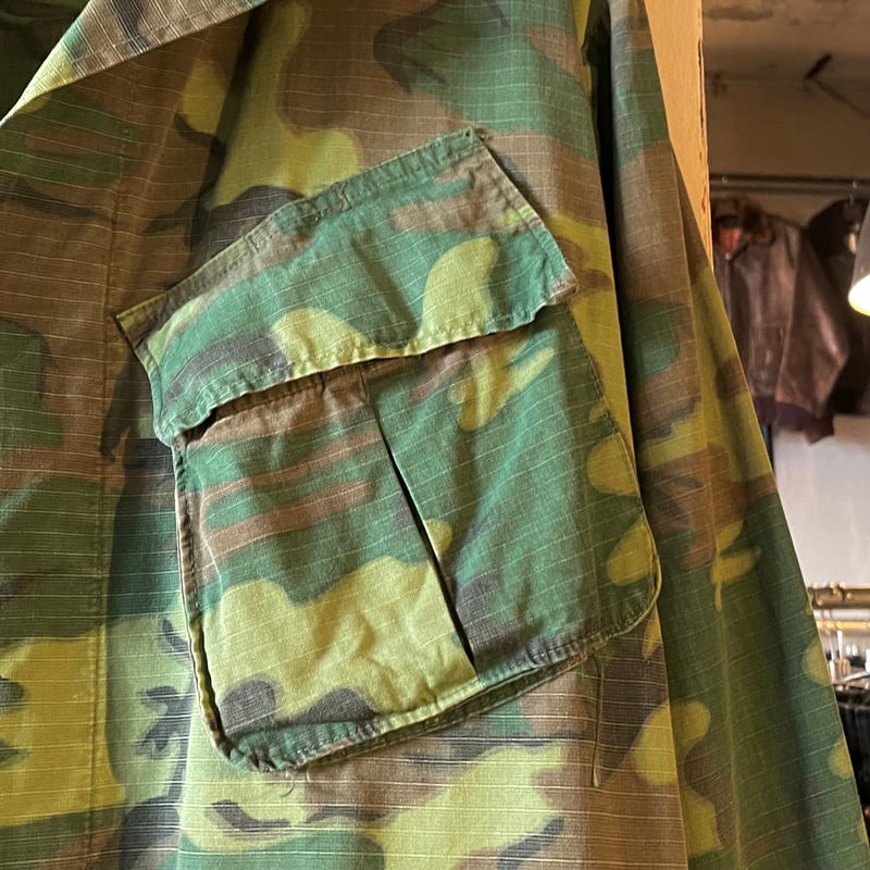 60s US MILITARY JUNGLE FATIGUE JACKET グリーンリーフ L