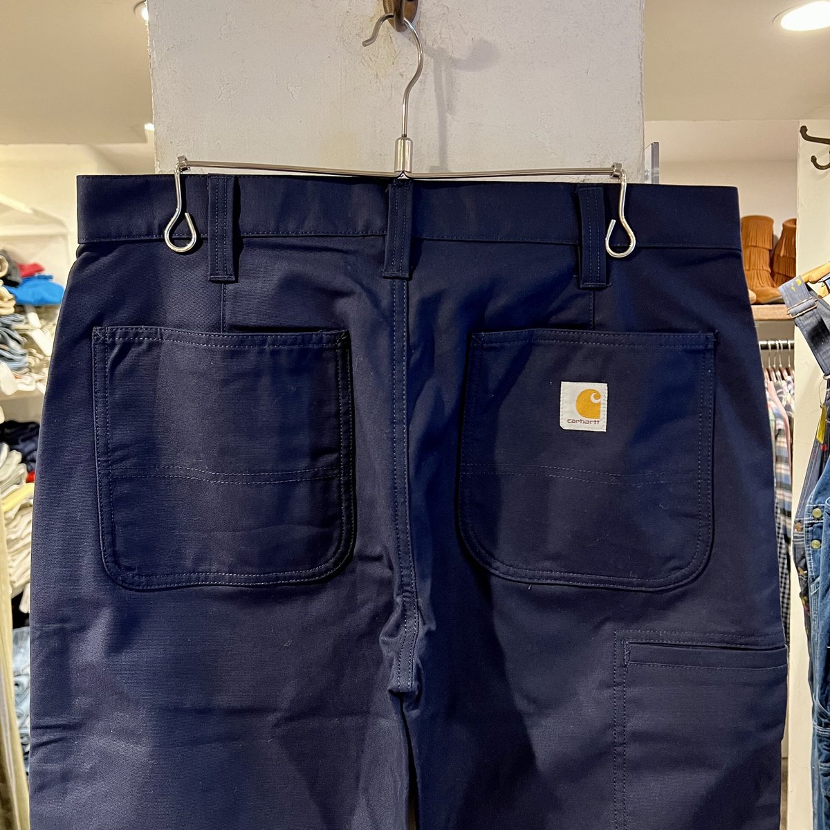 ネイビー ワークパンツ カーゴポケット付き　カーハート Carhartt ワークパンツ コットンツイル カーゴパンツ ネイビー