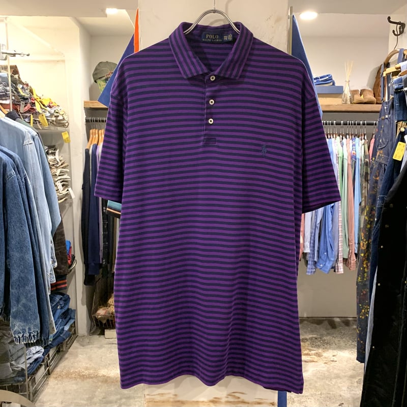 Ralph Lauren S/Sポロシャツ ボーダー ラルフローレン (S2610) | DUFF
