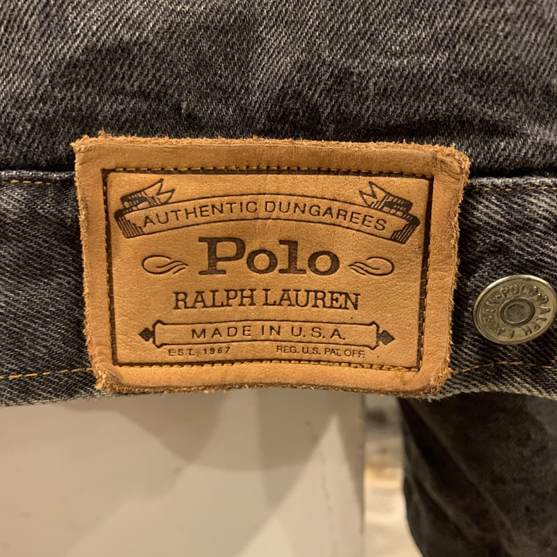 80s POLO RALPH LAUREN ブラックデニムジャケット ラルフ 80s POLO RALPH LAUREN ブラックデニムジャケット ラルフ
