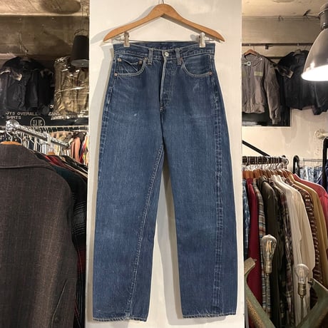 70s　Levi's 501　Big E　28×28　リーバイス　デニムパンツ　ボタン裏6　ヴィンテージデニム　赤耳　(S3085)