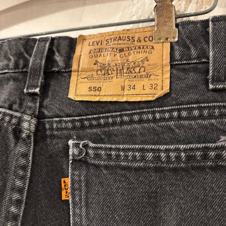 Levi's 550　リーバイス　ブラックデニムパンツ　34×32　USA製　(S4852)