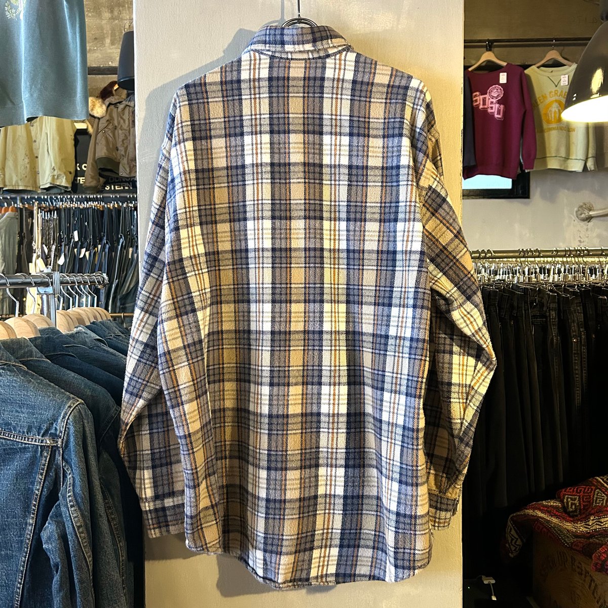 80s ST JOHN'S BAY L/S ネルシャツ USA製 Size XL セントジョン