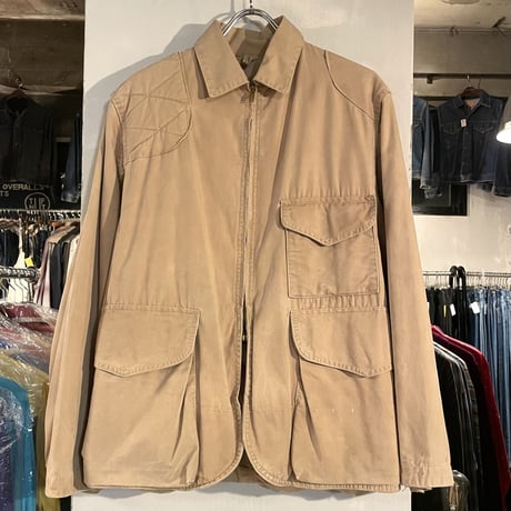 40s　AMERICAN FIELD　Vintage Hunting Jacket　ハンティングジャケット　コの字留　TALON ZIP　ダック地　(S2500)