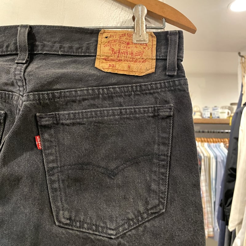 Levi's 501 90年代 後染めブラックデニム ボタン裏532 USA製